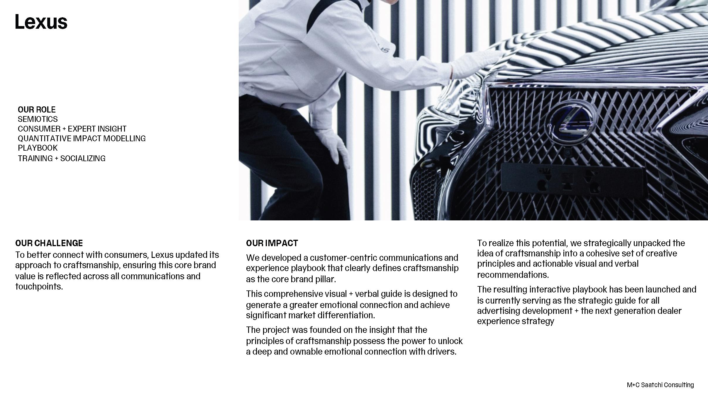 M+C Saatchi Consulting | Lexus | Case Study